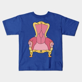 Pink Victorian Cheerful Chair Kids T-Shirt